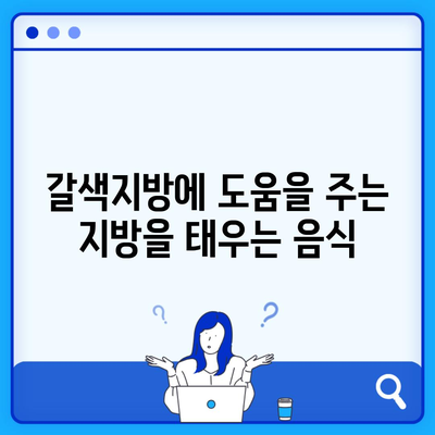 갈색지방에 도움을 주는 지방을 태우는 음식