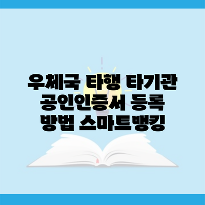 우체국 타행 타기관 공인인증서 등록 방법 스마트뱅킹