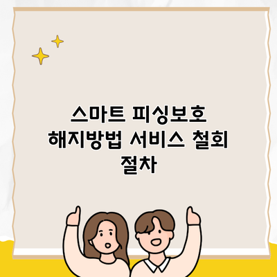 스마트 피싱보호 해지방법 서비스 철회 절차