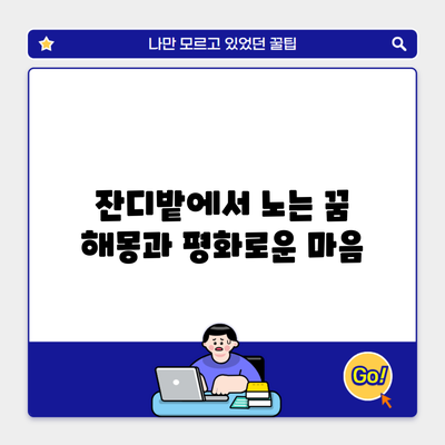 잔디밭에서 노는 꿈 해몽과 평화로운 마음