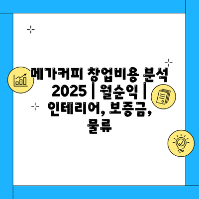 메가커피 창업비용 분석 2025 | 월순익 | 인테리어, 보증금, 물류