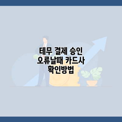 테무 결제 승인 오류날때 카드사 확인방법