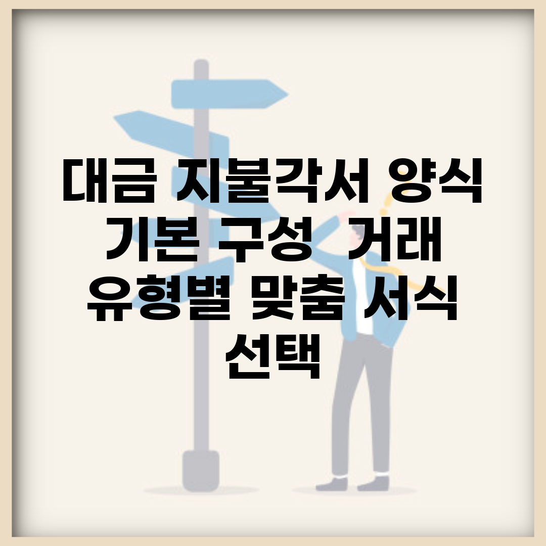 대금 지불각서 양식 기본 구성 | 거래 유형별 맞춤 서식 선택