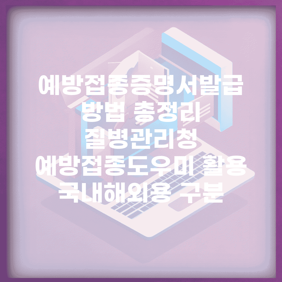 예방접종증명서발급 방법 총정리 | 질병관리청 예방접종도우미 활용 | 국내/해외용 구분
