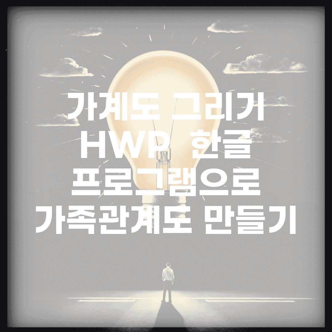 가계도 그리기 HWP | 한글 프로그램으로 가족관계도 만들기
