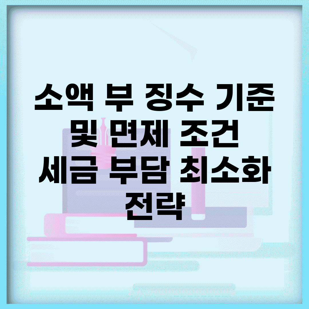 소액 부 징수 기준 및 면제 조건 | 세금 부담 최소화 전략