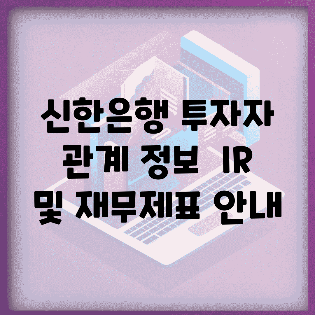 신한은행 투자자 관계 정보 | IR 및 재무제표 안내