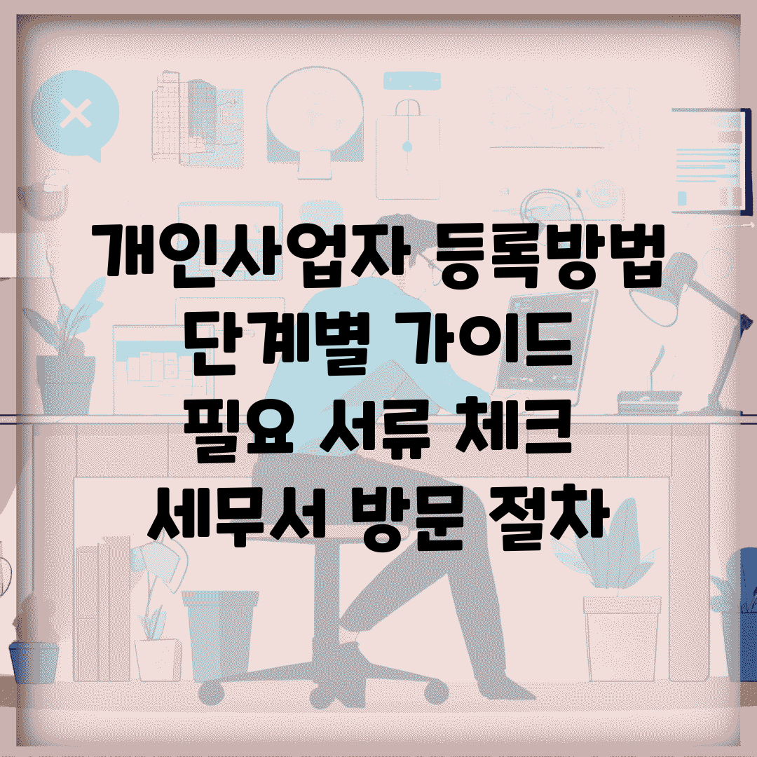 개인사업자 등록방법 단계별 가이드 | 필요 서류 체크 | 세무서 방문 절차