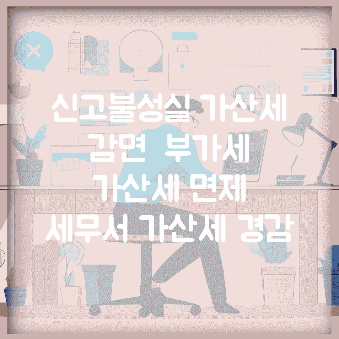신고불성실 가산세 감면 | 부가세 가산세 면제 | 세무서 가산세 경감