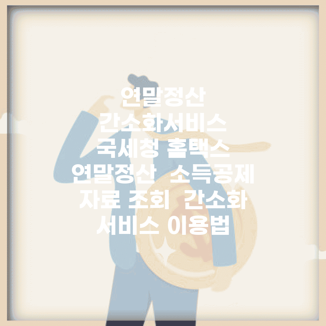 연말정산 간소화서비스 | 국세청 홈택스 연말정산 | 소득공제 자료 조회 | 간소화 서비스 이용법