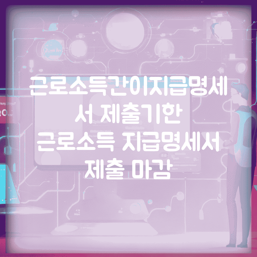 근로소득간이지급명세서 제출기한 | 근로소득 지급명세서 제출 마감