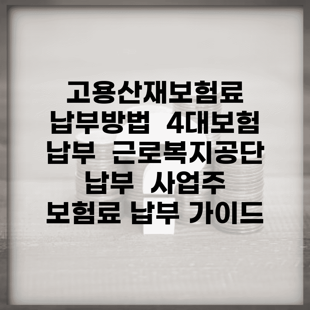 고용산재보험료 납부방법 | 4대보험 납부 | 근로복지공단 납부 | 사업주 보험료 납부 가이드