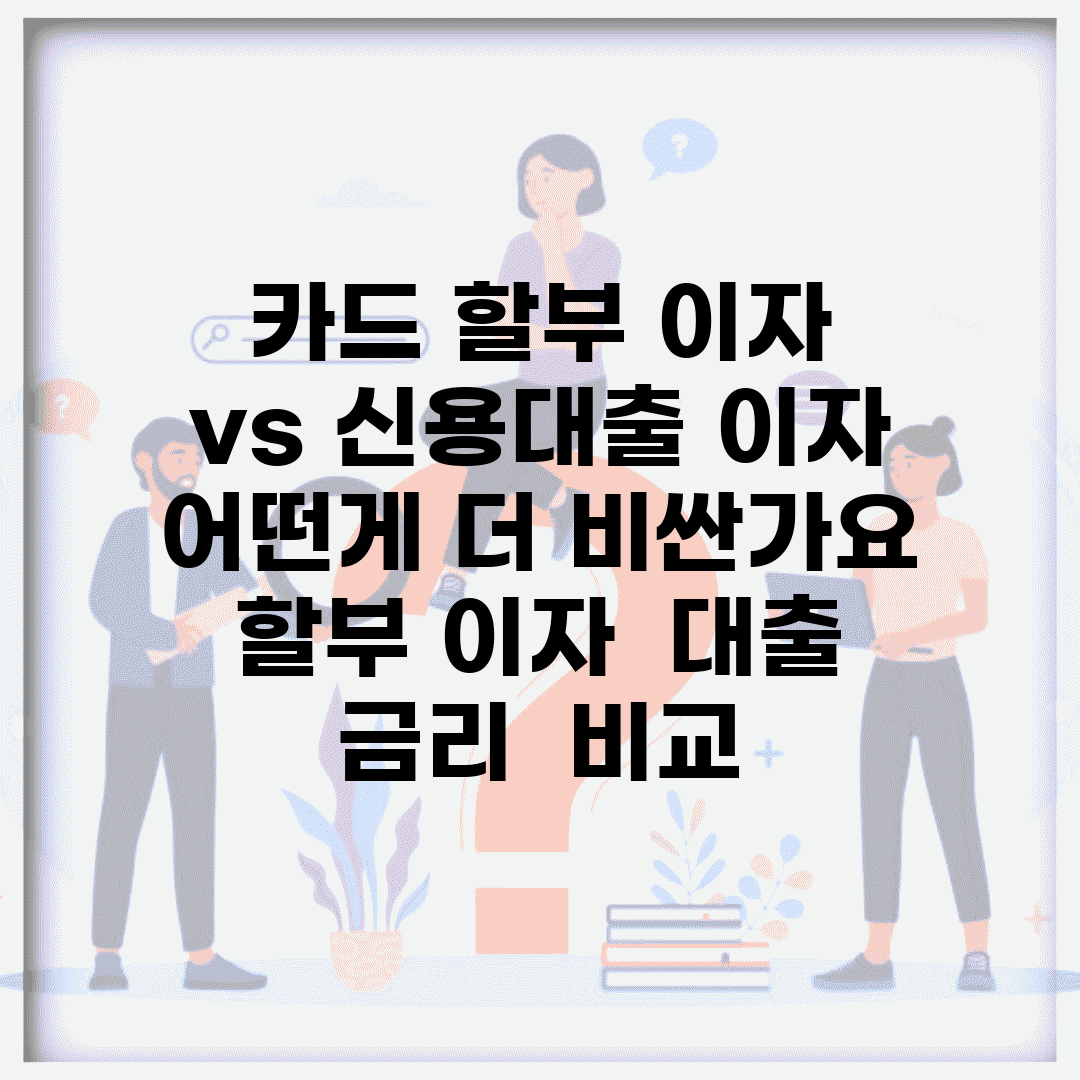 카드 할부 이자 vs 신용대출 이자 어떤게 더 비싼가요 | 할부 이자 | 대출 금리 | 비교