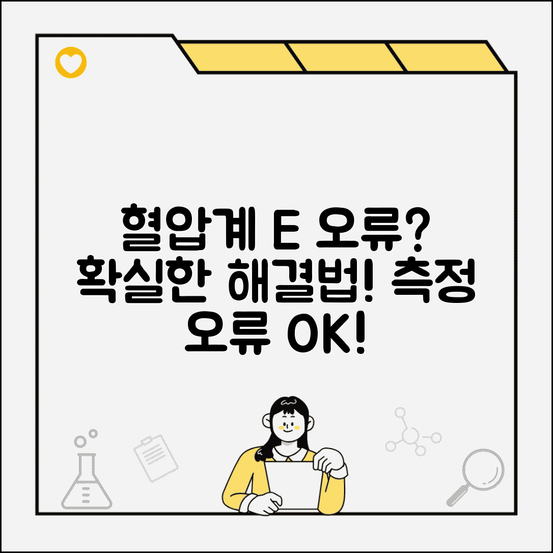 혈압계 측정 오류 E 표시 | 혈압계 에러 코드 해결