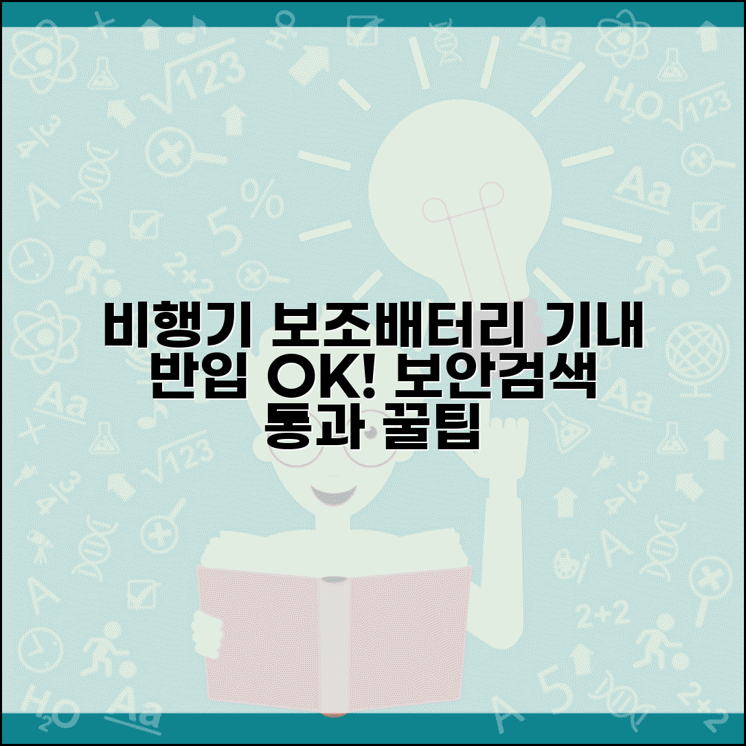 비행기 보조배터리 기내반입 절차 | 보안검색 통과 요령