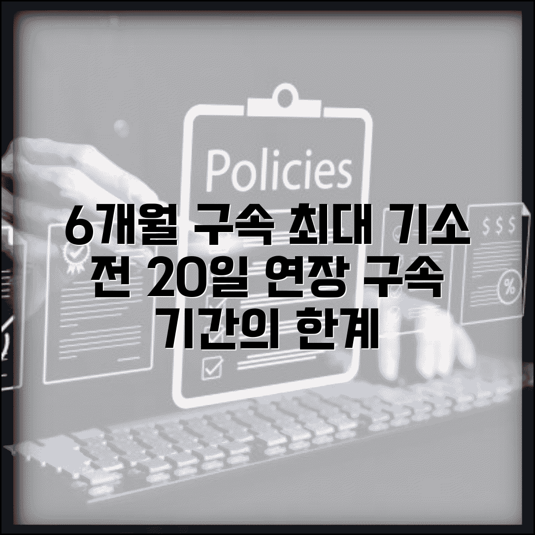 구속기간 최대 6개월 | 기소 전 구속 20일 연장 10일 최대 구속기간 한도
