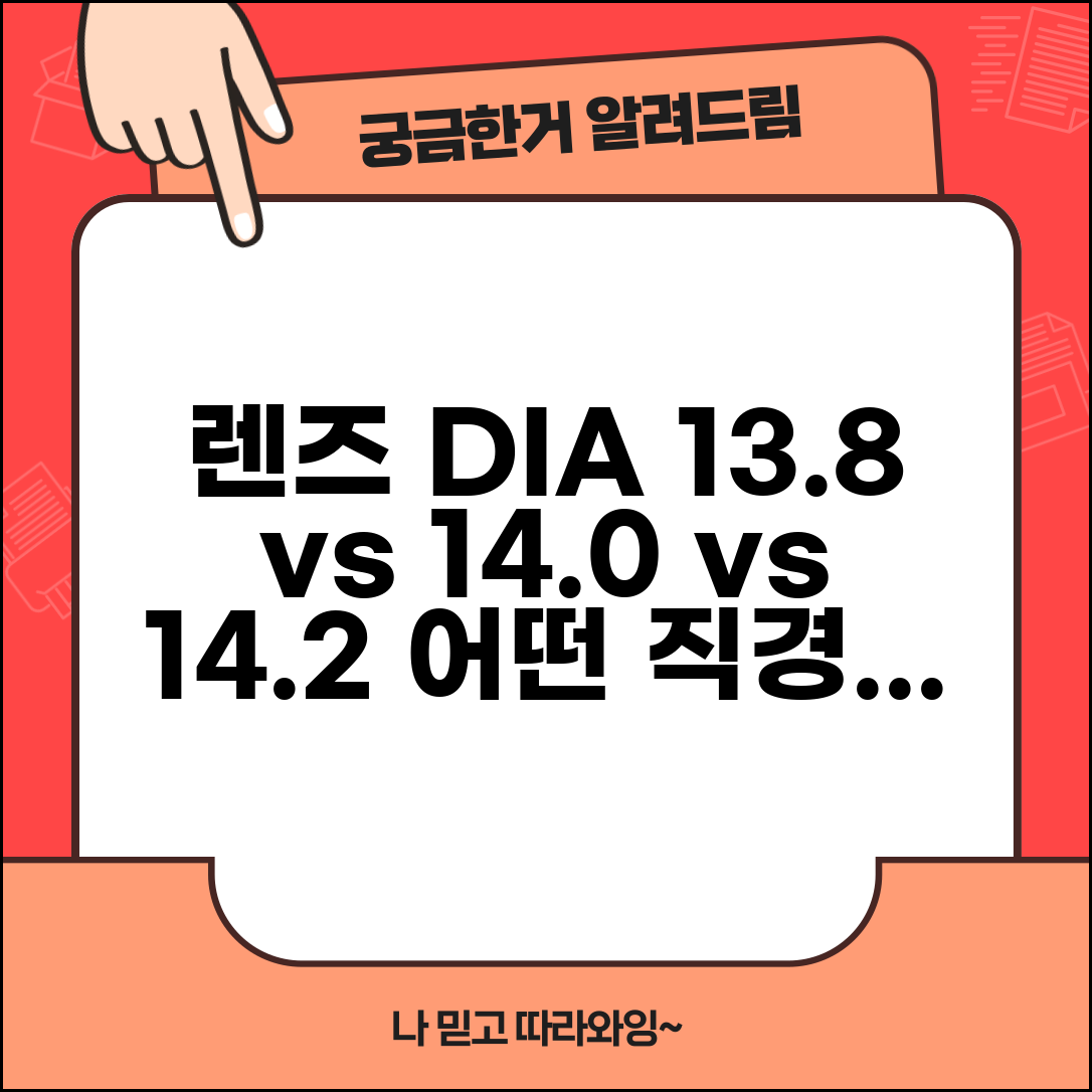 렌즈 DIA 직경 크기 선택 13.8 14.0 14.2 | 렌즈 직경 차이 착용감