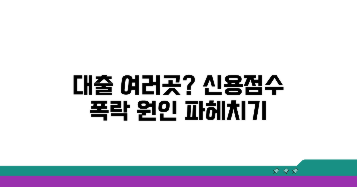 여러 곳 대출, 등급 하락 원인