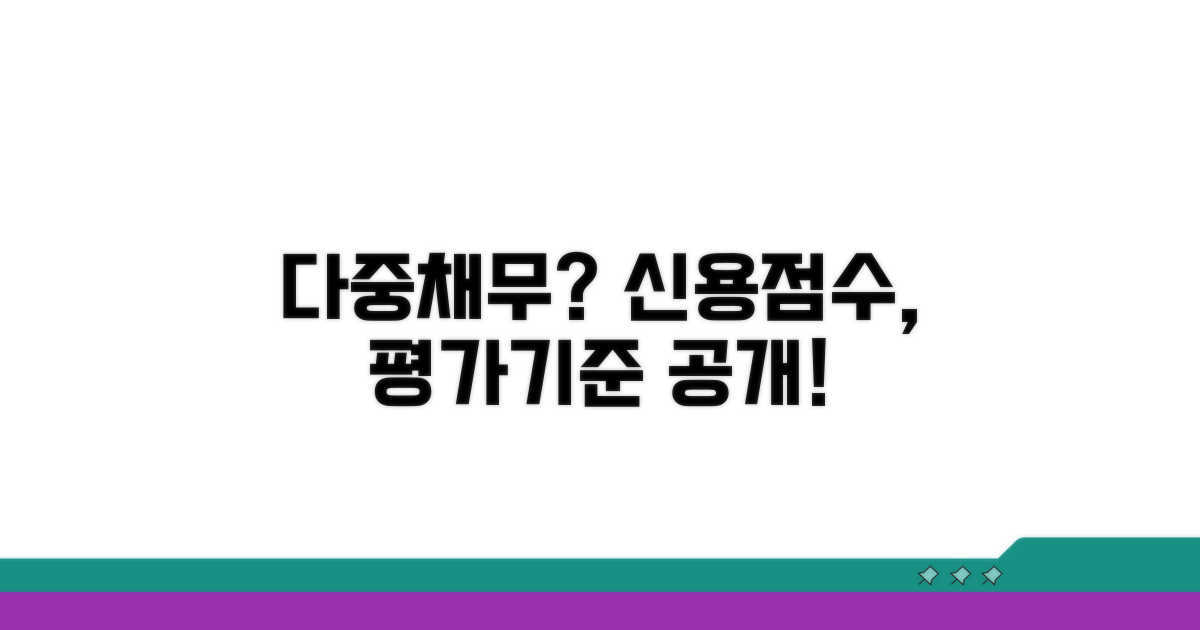 다중채무, 신용점수 평가 기준