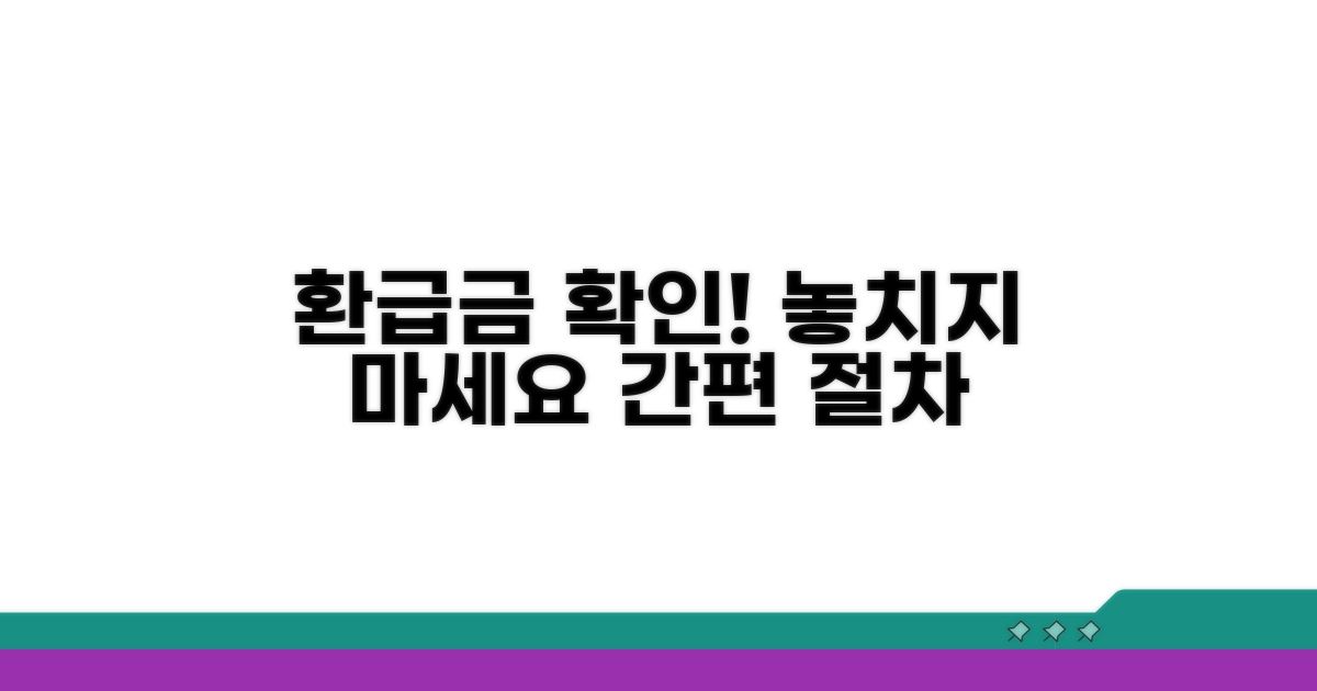 환급금 확인 처리 절차