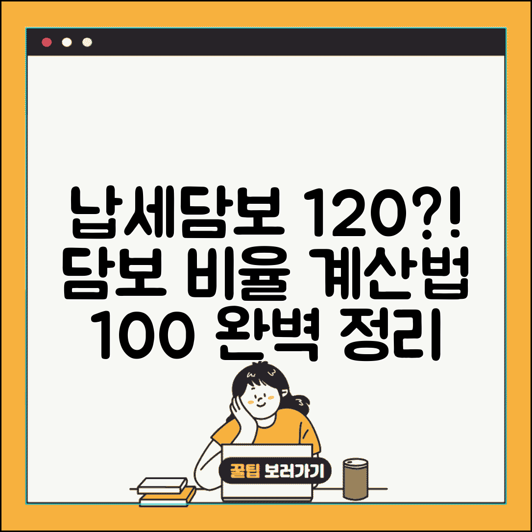 납세담보 120% 기준 | 납세담보 제공 비율 및 계산법