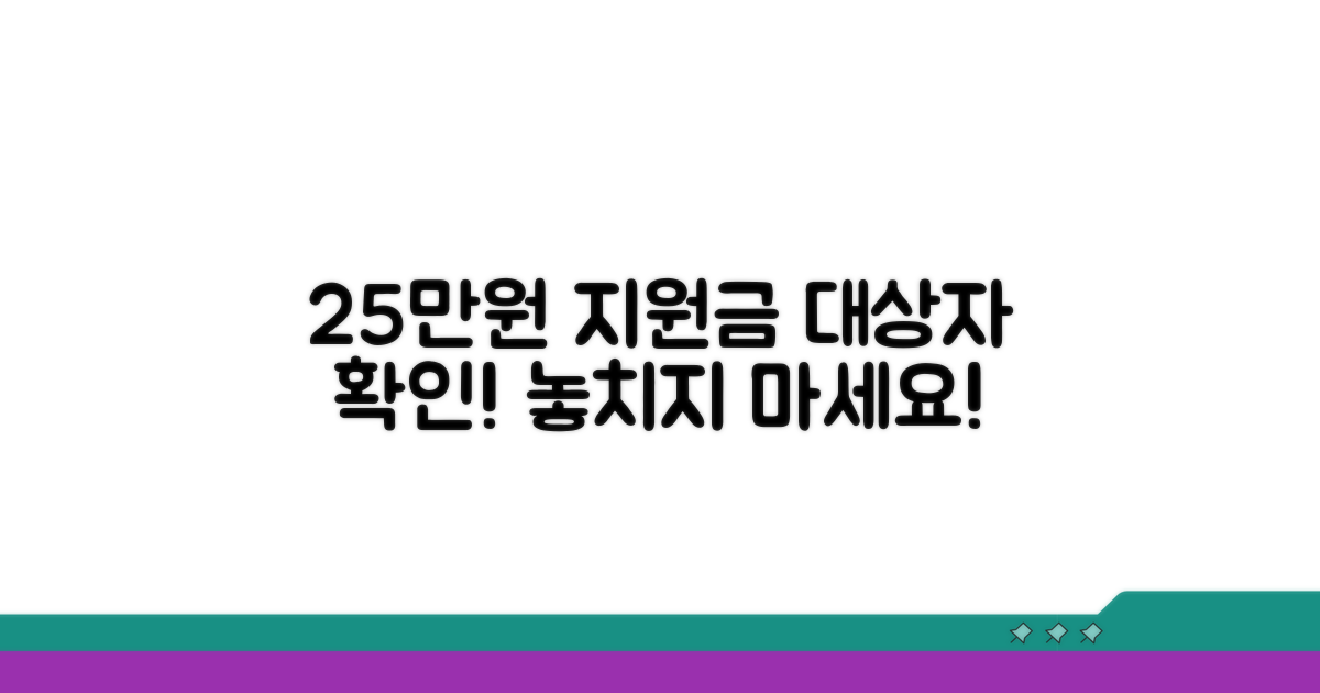 25만원 지원금 대상자 확인