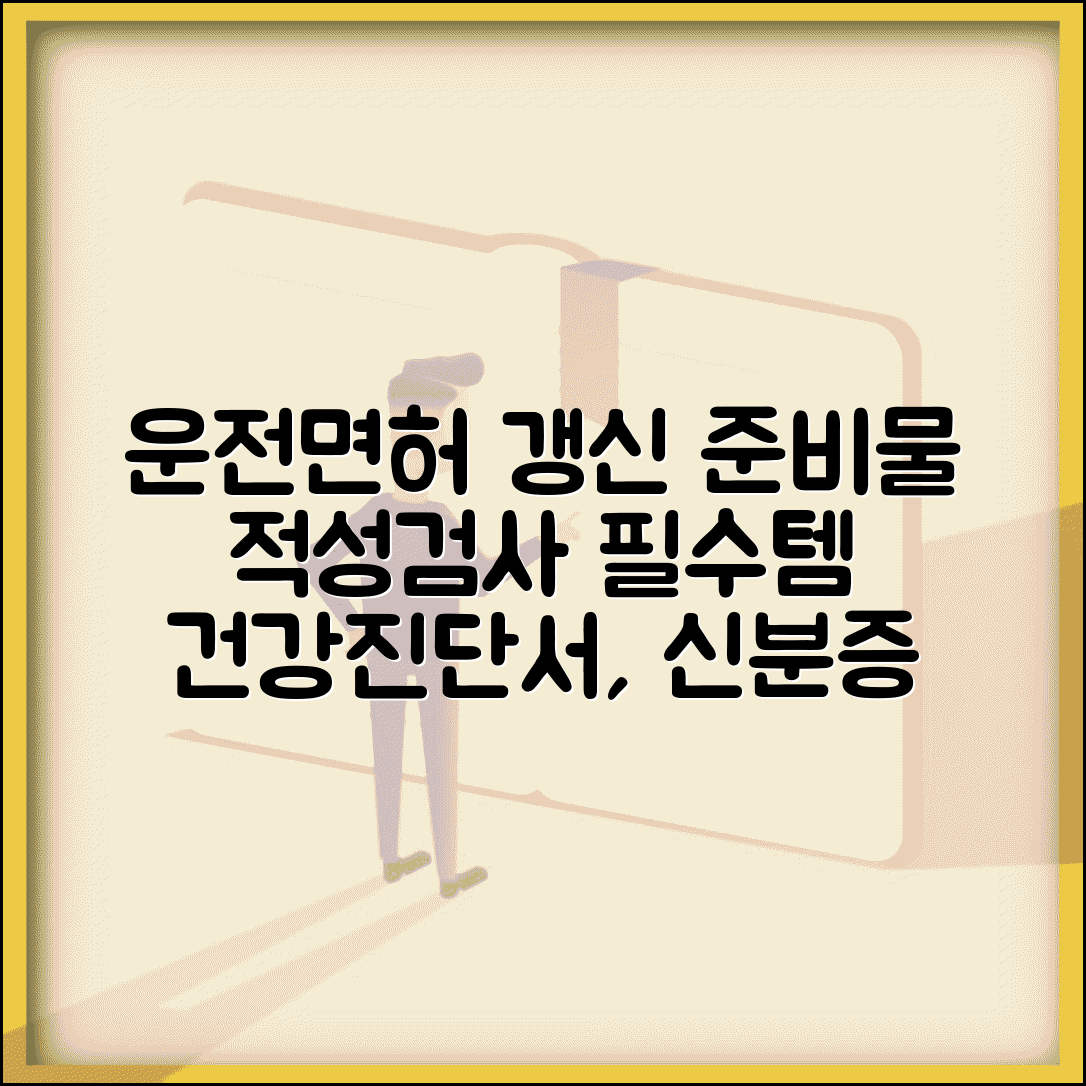 운전면허 적성검사 갱신 준비물 | 신분증 수수료 건강진단서 준비하고 검사 통과