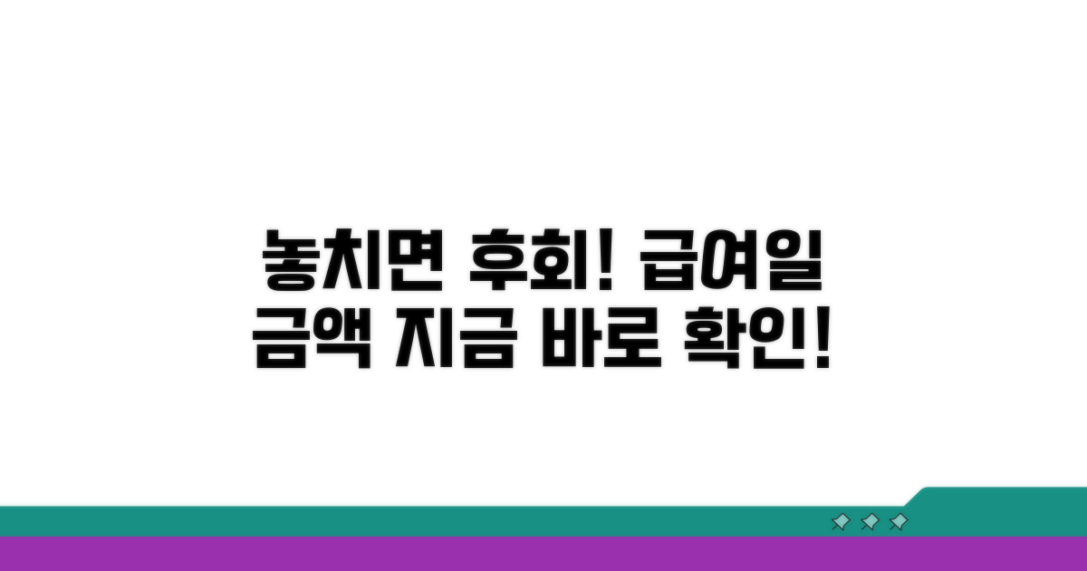 놓치면 후회! 지급일과 금액 확인