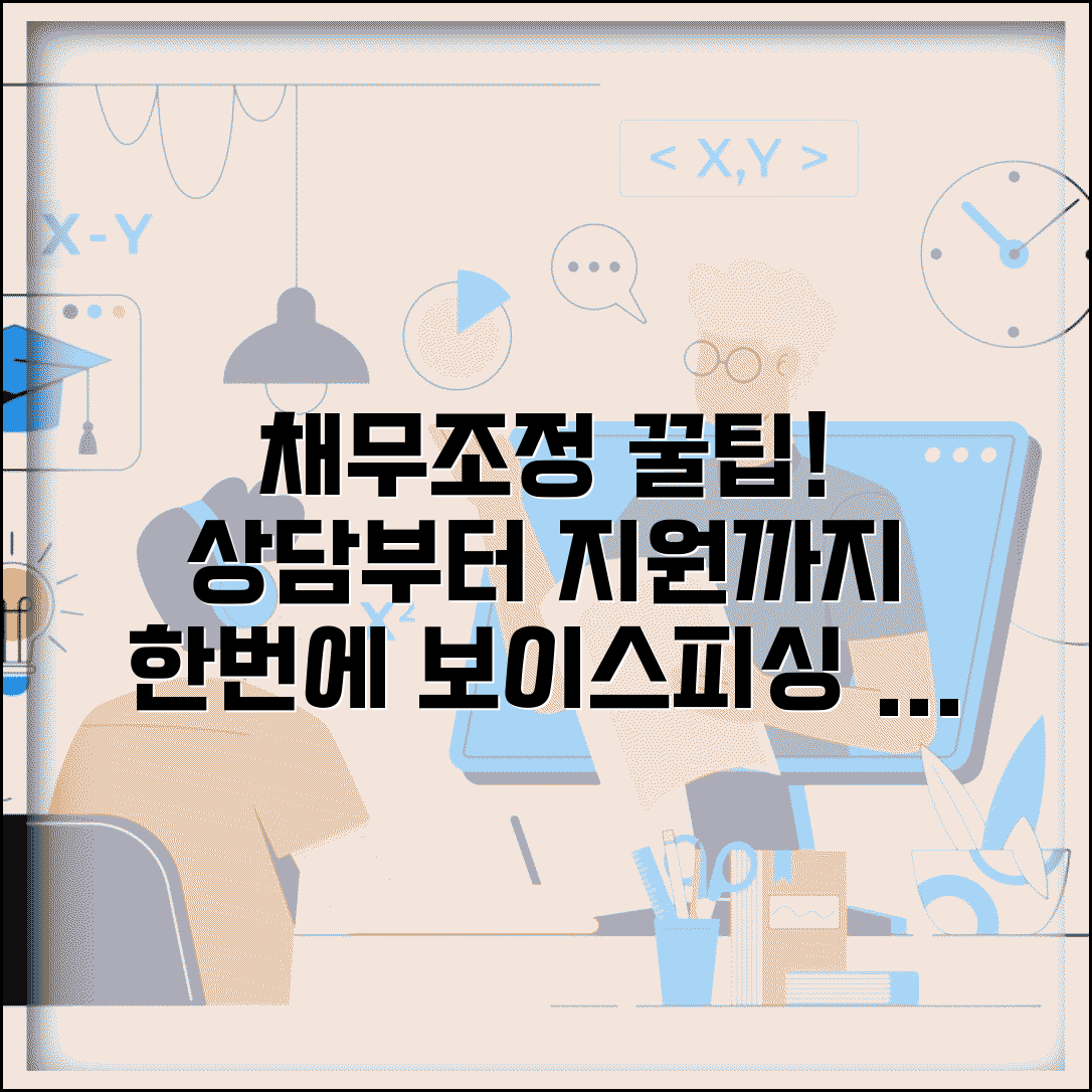 채무조정지원센터 이용방법 | 상담 신청 | 지원내용 | 접수절차 | 문의처 | 보이스피싱 주의사항