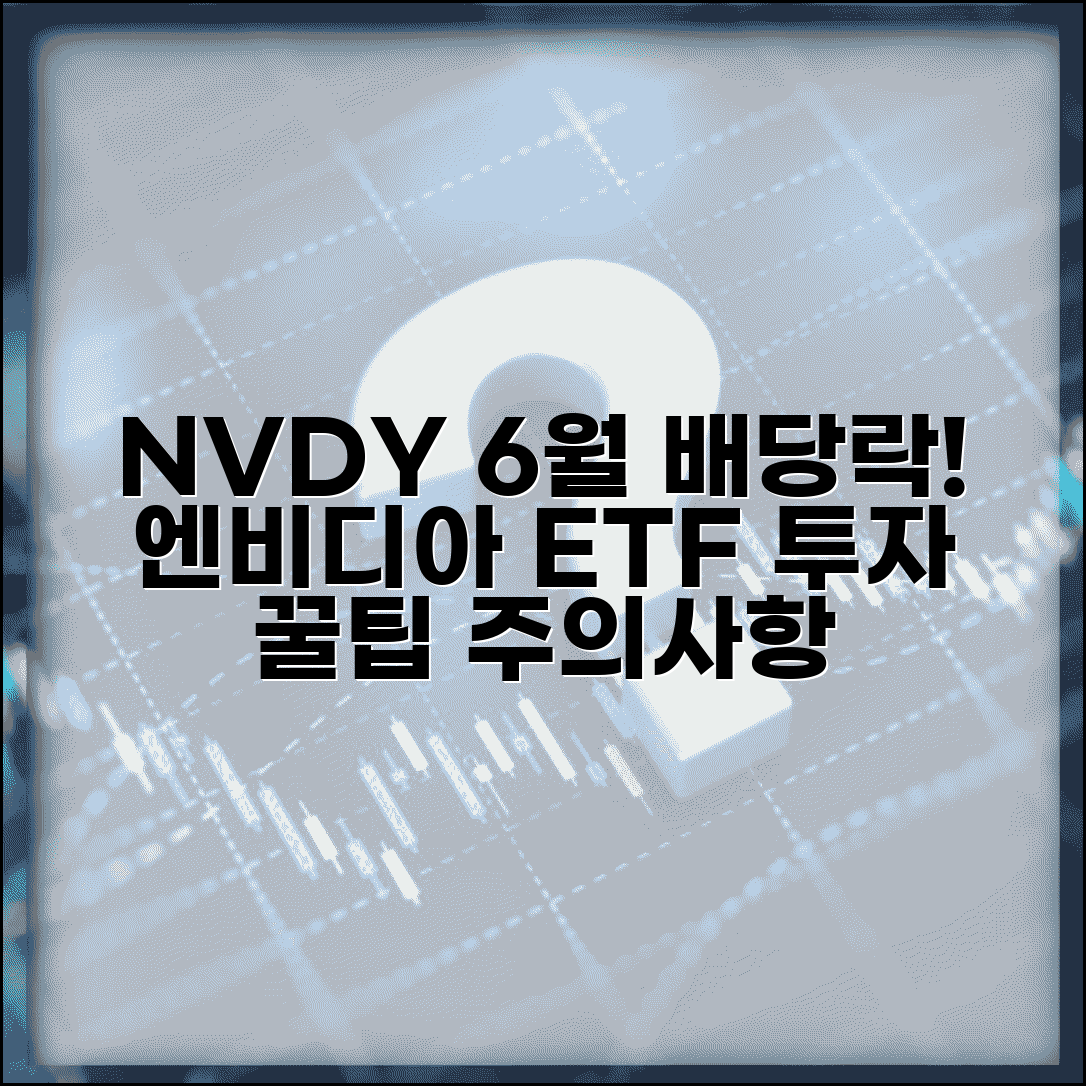 NVDY 6월 배당락일 정보 | 배당락 일정 | 엔비디아 연동 ETF | 투자 포인트 | 전략 | 주의사항