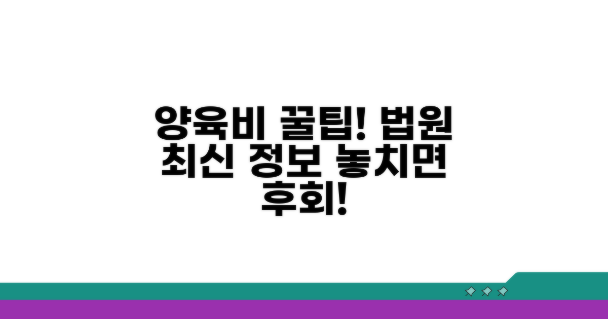 최신 법원 양육비 활용 꿀팁