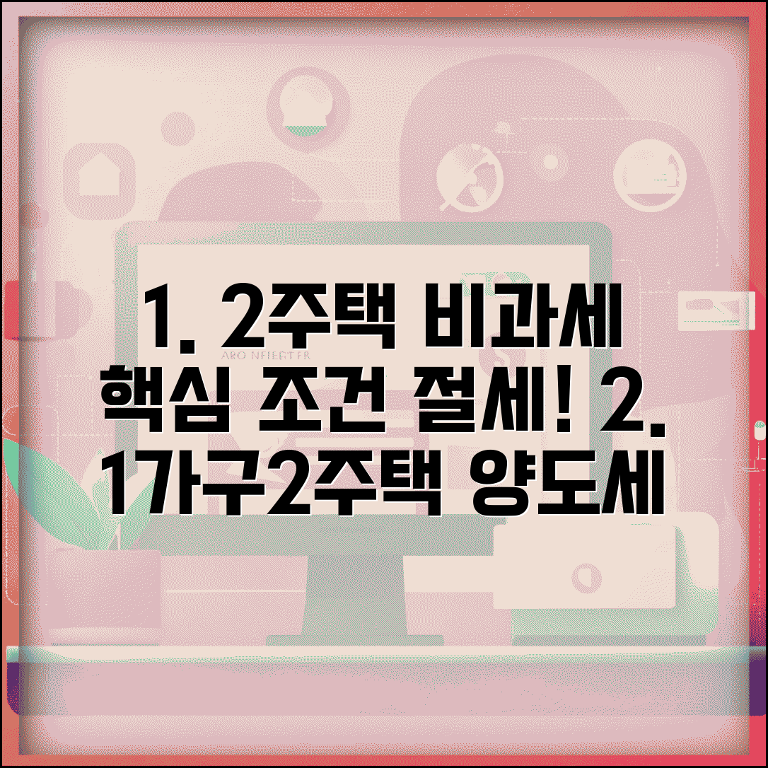 1가구2주택 양도세 비과세요건 | 2주택 비과세 | 예외 조건 | 신고방법 | 절세 전략 | 주의사항