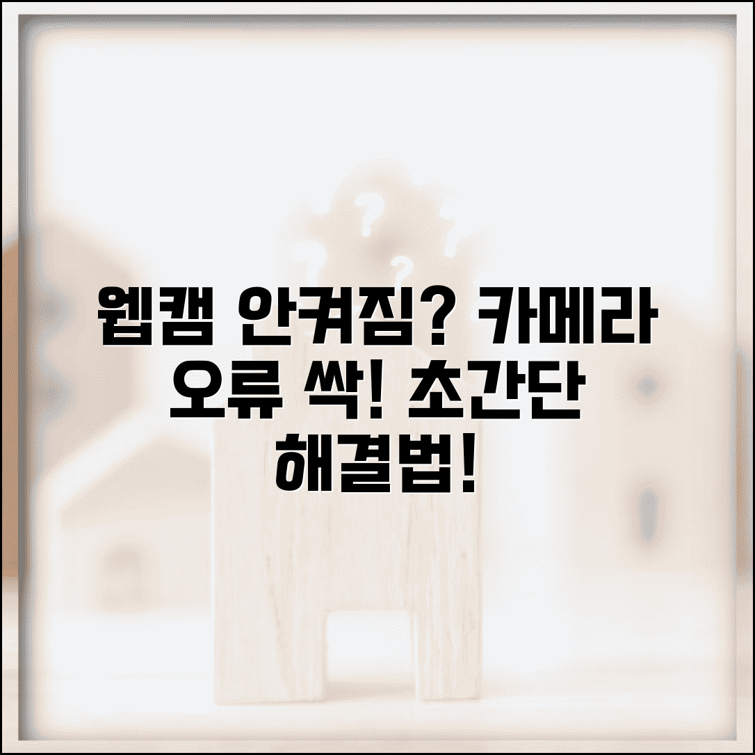 웹캠 작동 안함 해결 방법 | 카메라 인식 안됨 오류