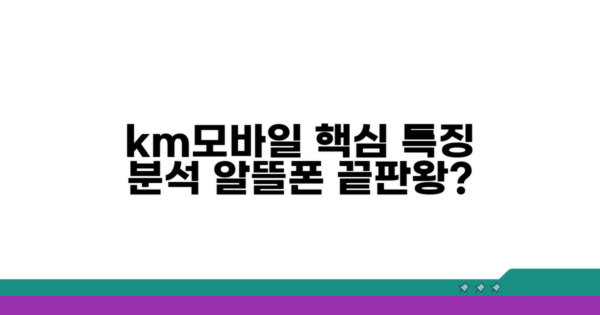 km모바일 알뜰폰 핵심 특징 분석