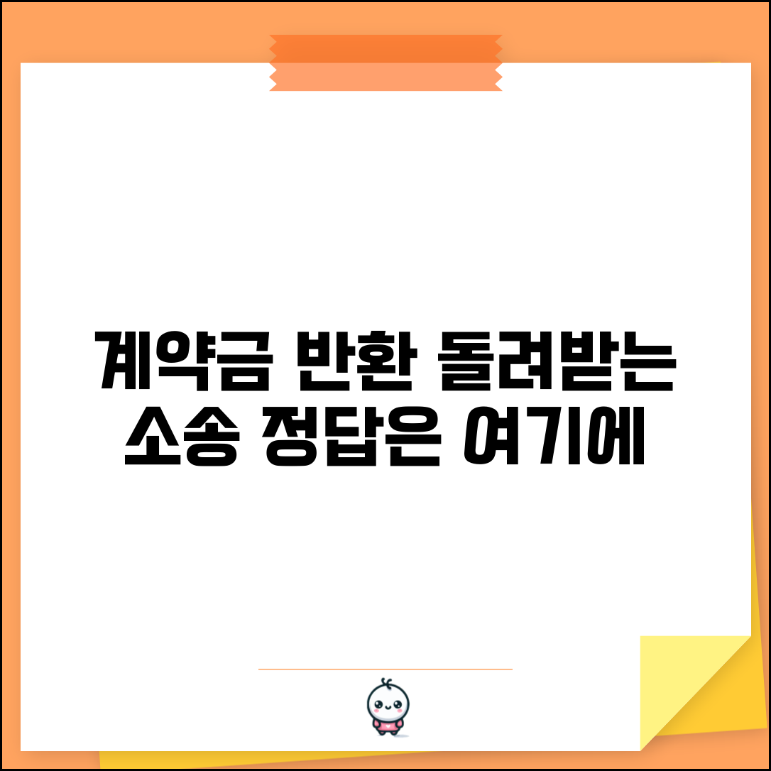 계약금 반환 청구 소송 | 계약금 돌려받기 소송