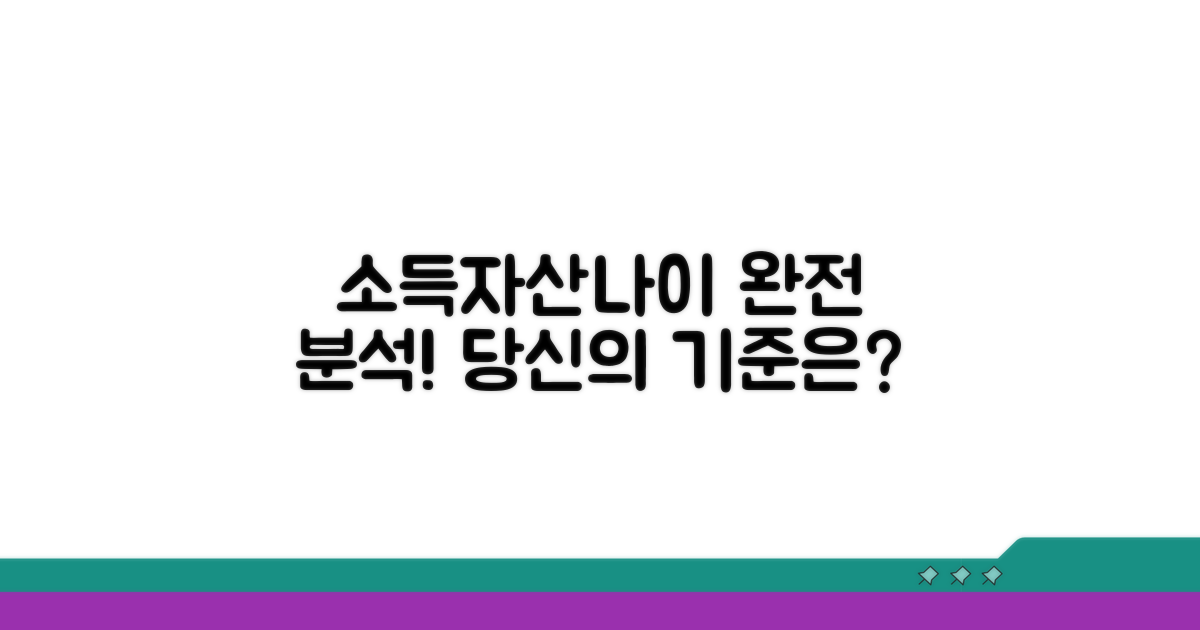 소득/자산/나이 기준 완전 분석