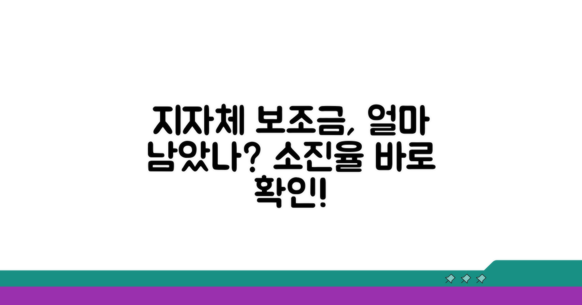 지자체별 보조금 소진율 확인