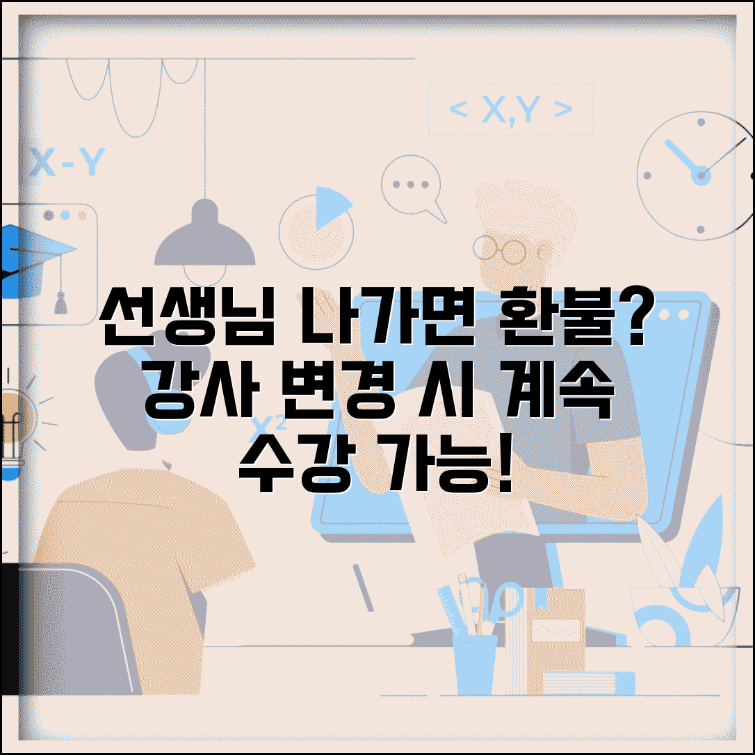 학원 선생님이 그만둔다는데 환불되나요 | 강사 변경 | 학원 환불 | 계속 수강