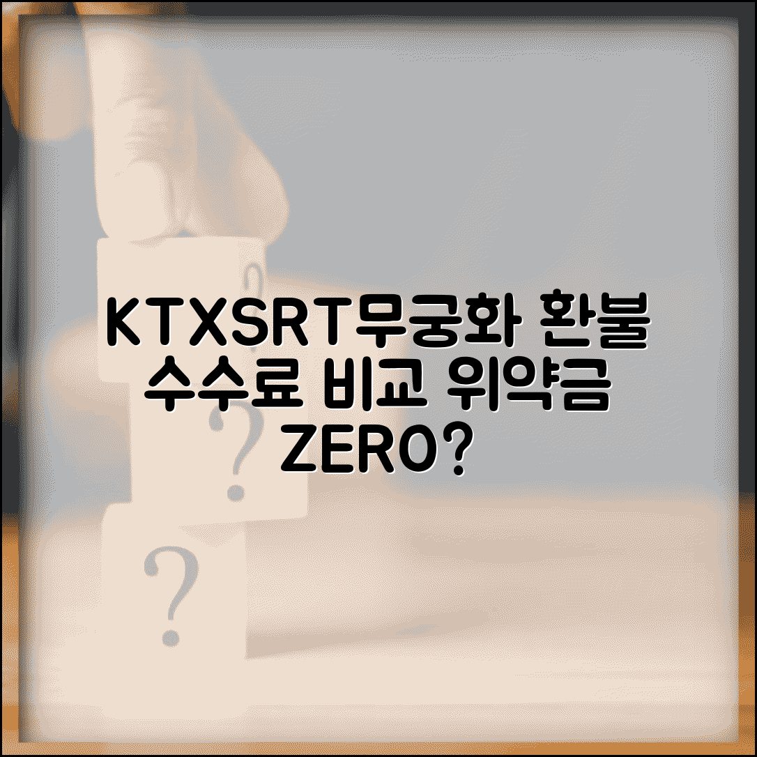 승차권 환불 특급열차 수수료 | KTX/SRT/무궁화호 위약금 비교