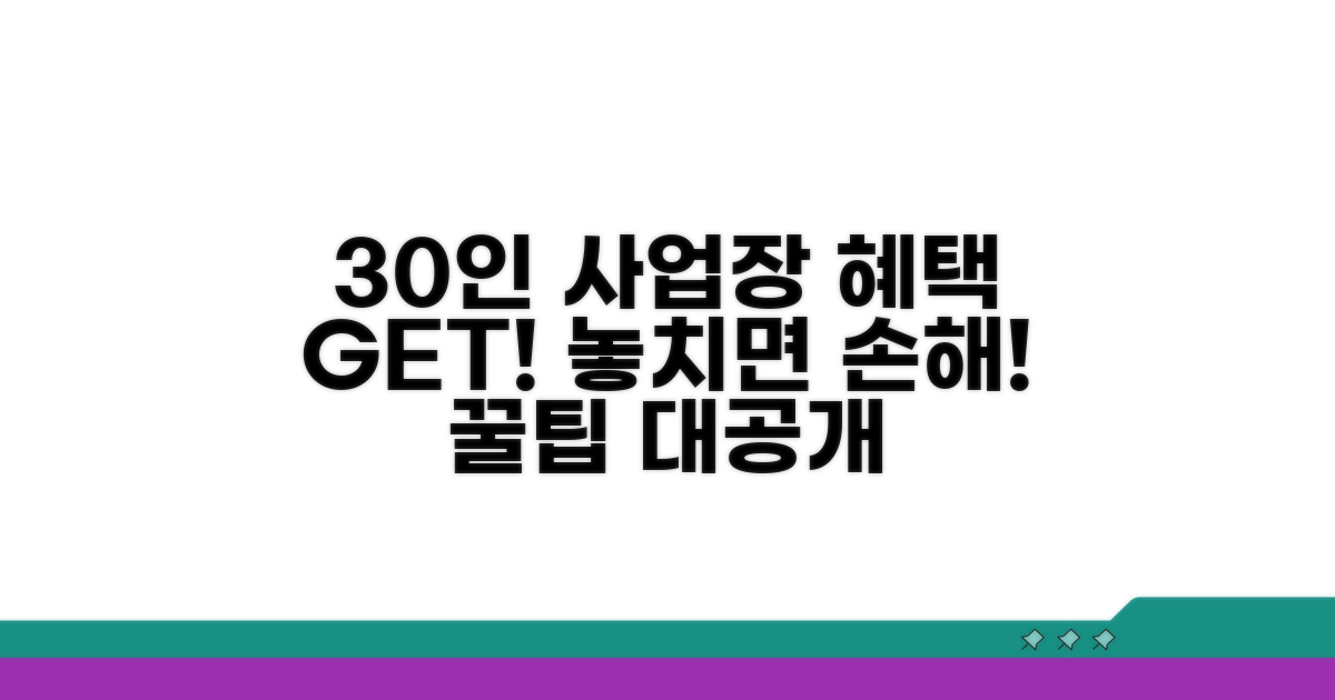30인 미만 사업장 혜택 받는 방법