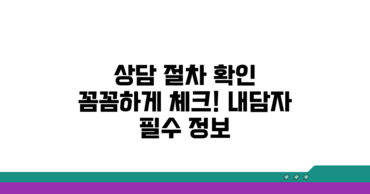 상담 내용과 절차 확인