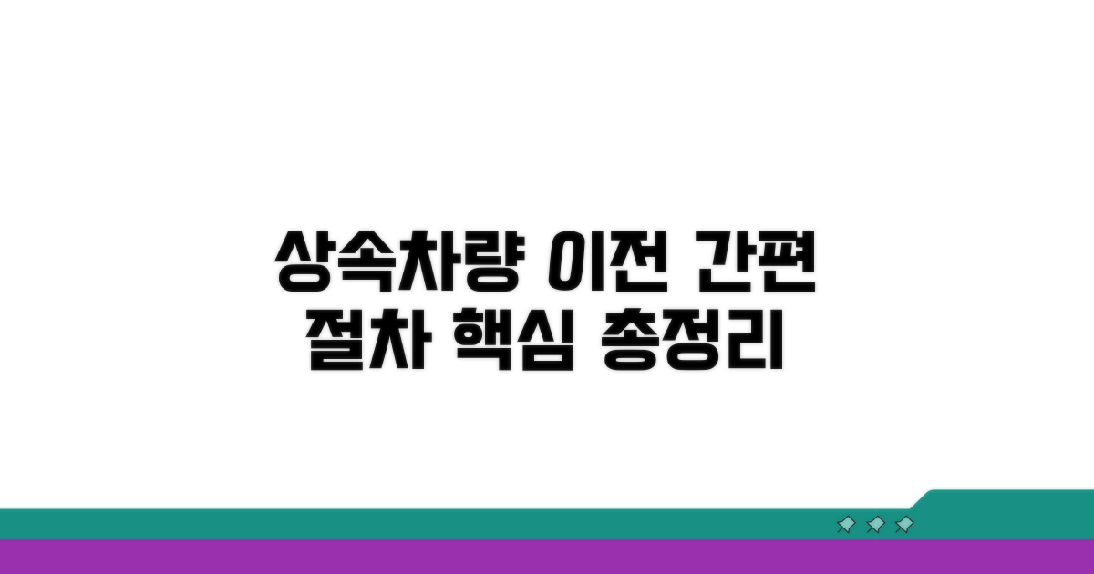 사망차량 상속 이전 절차 안내
