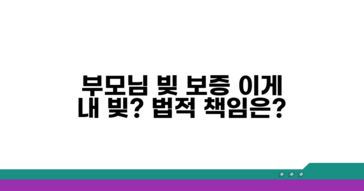 부모님 빚 보증, 법적 책임은?