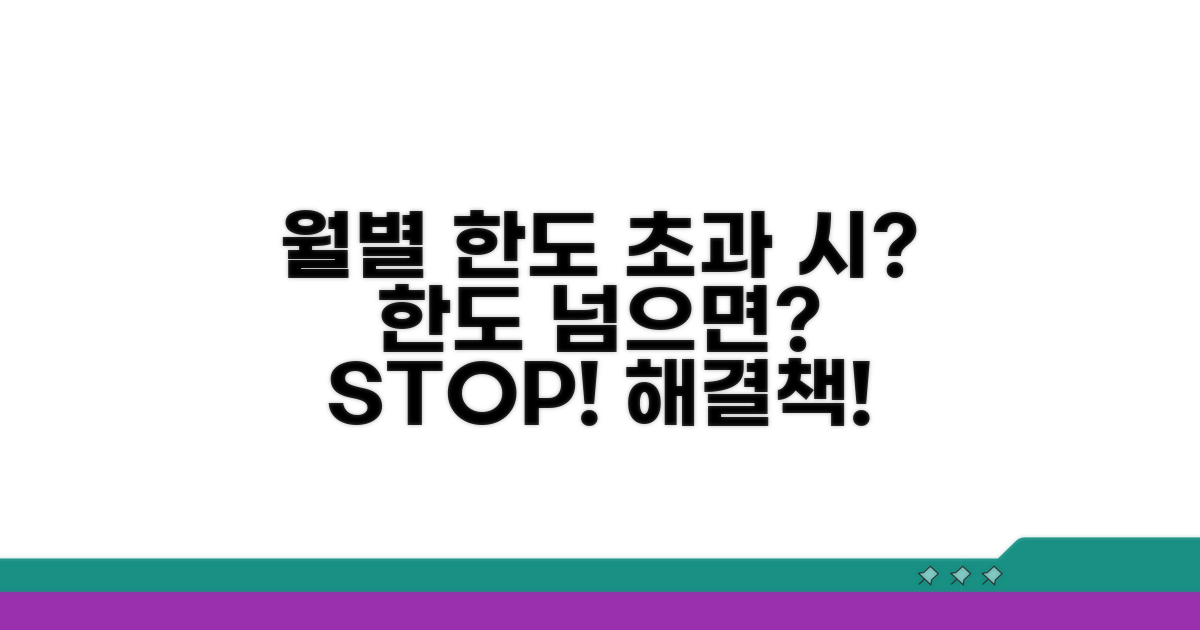 월별 한도와 초과 시 대처법