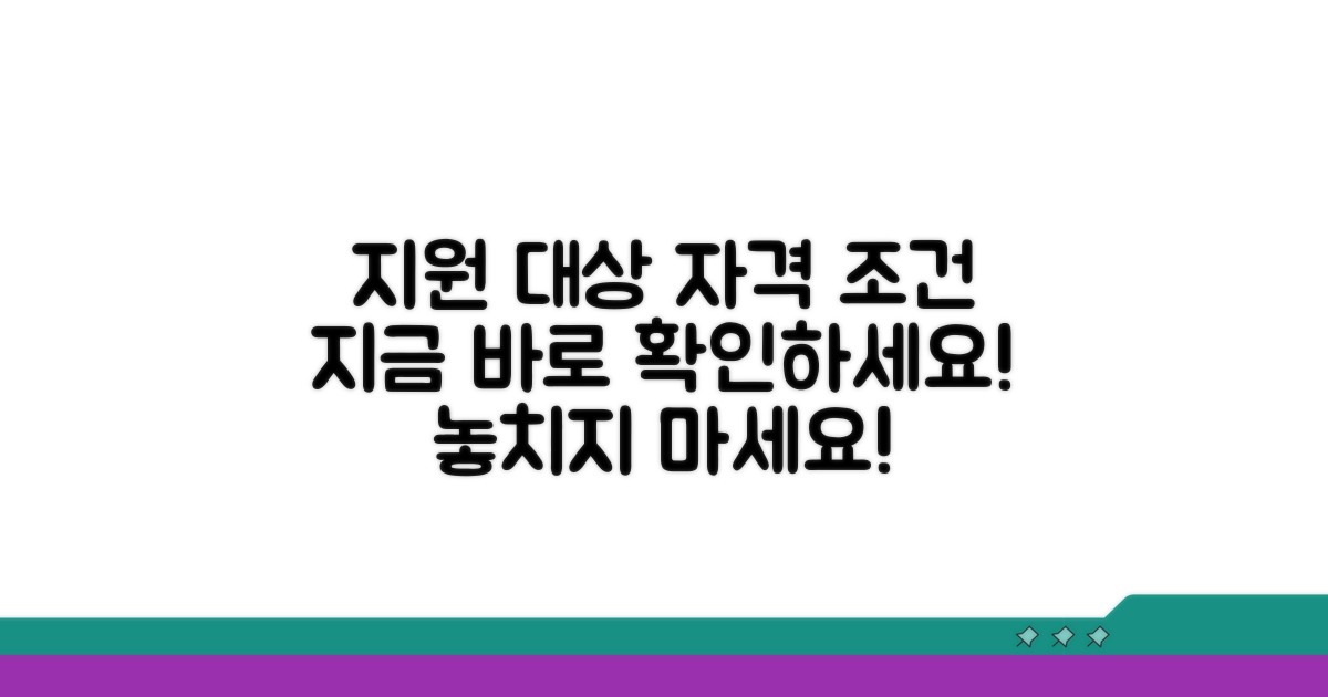 지원 대상과 자격 조건 확인