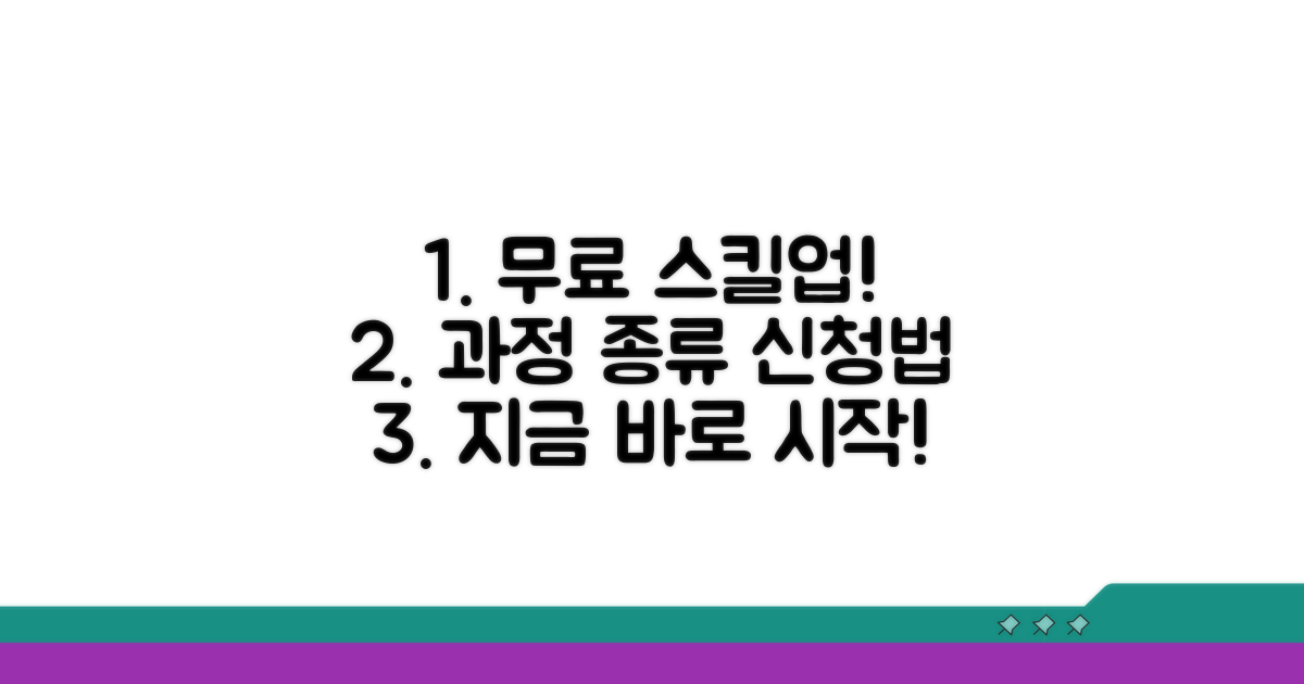무료 스킬업 과정 종류와 신청법