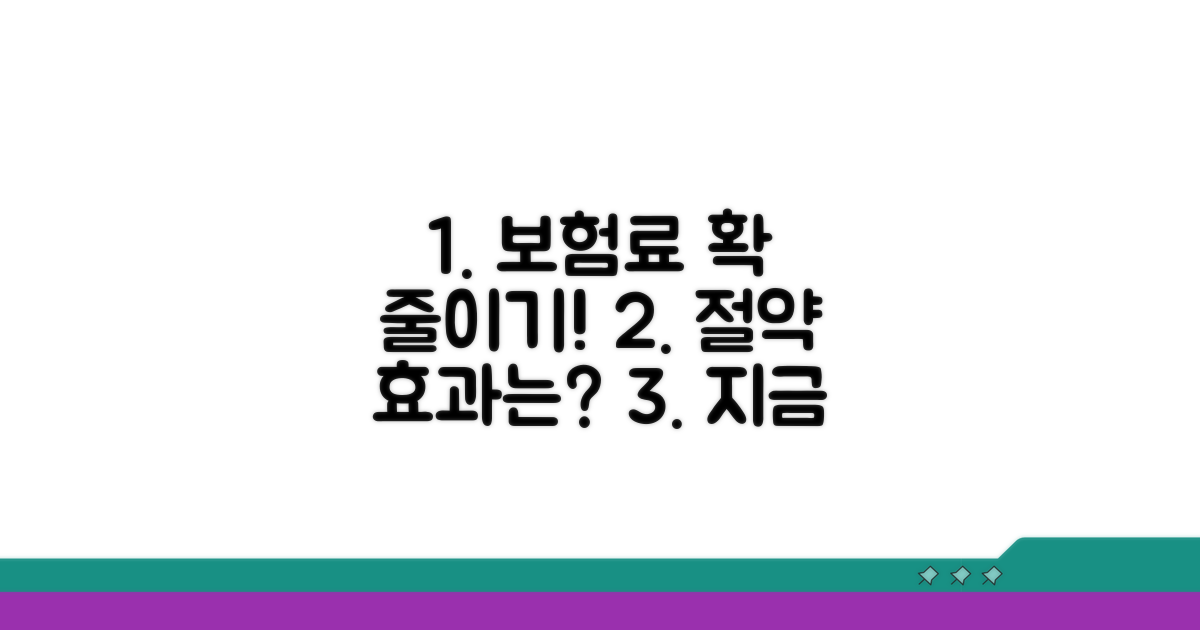 보험료 절약 효과, 얼마나 클까?