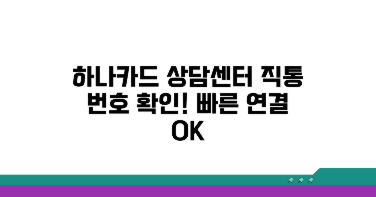 하나카드 상담센터 직통 번호