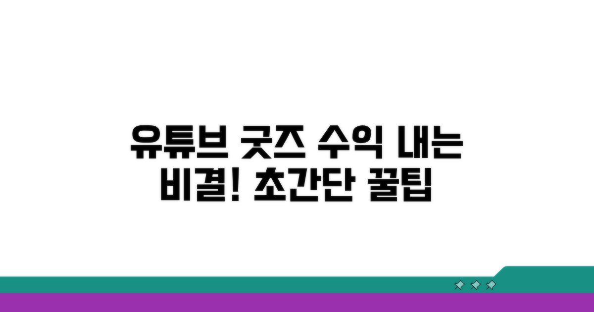 유튜브 굿즈, 수익은 이렇게!