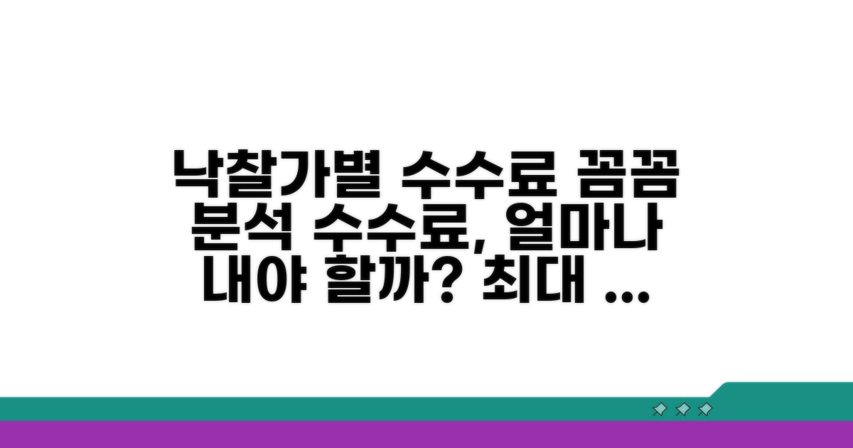 낙찰가에 따른 수수료 변동 상세 분석